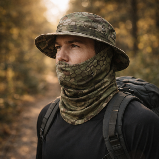 Boonie Green Python Unisex Hat with UV Protection for Hiking