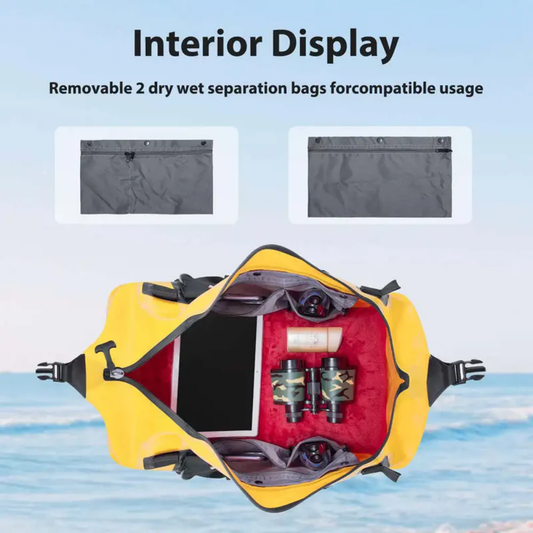 Waterproof Dry Backpack with PVC Roll Top 50L