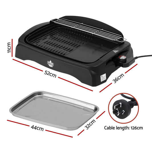 1950W Electric BBQ Grill Non-stick Plate for Indoor Outdoor