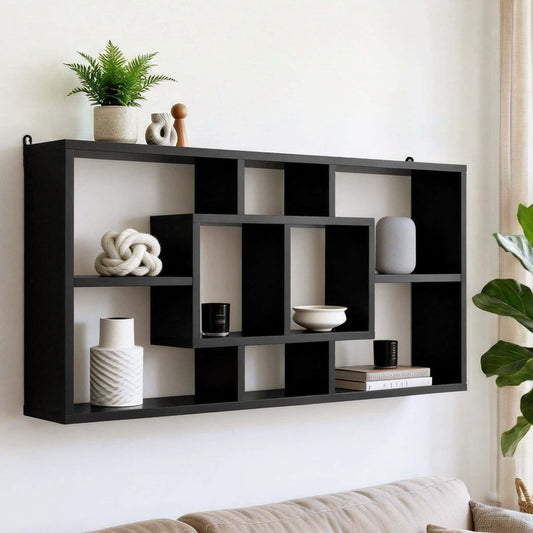 Best Floating Wall Shelves Bookshelf Black | Buy Online at Furniture Things Australia