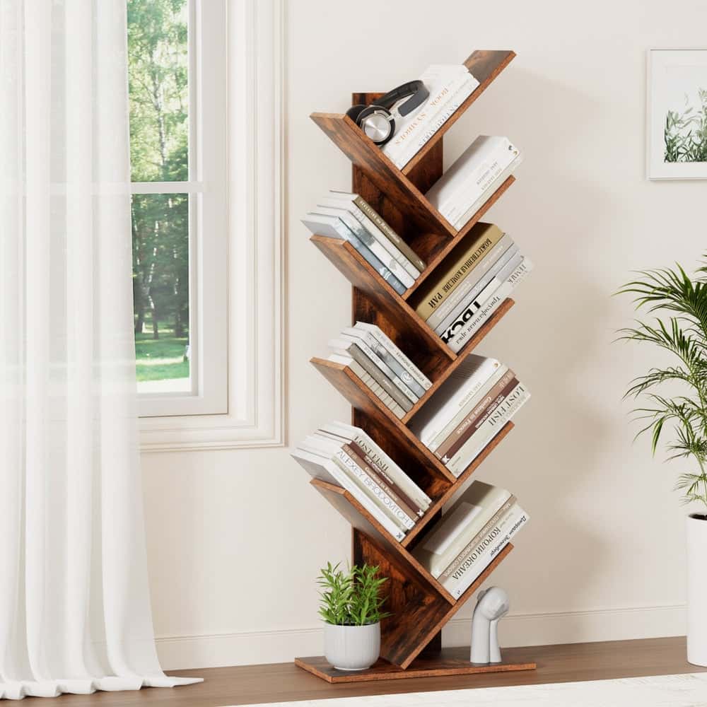 Best Tree Bookshelf 9 Tiers Walnut | Buy Online at Furniture Things Australia