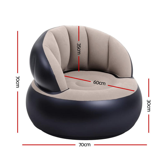 Inflatable Chair Blow Up Folding Air Chairs Sofa for Camping with Pump