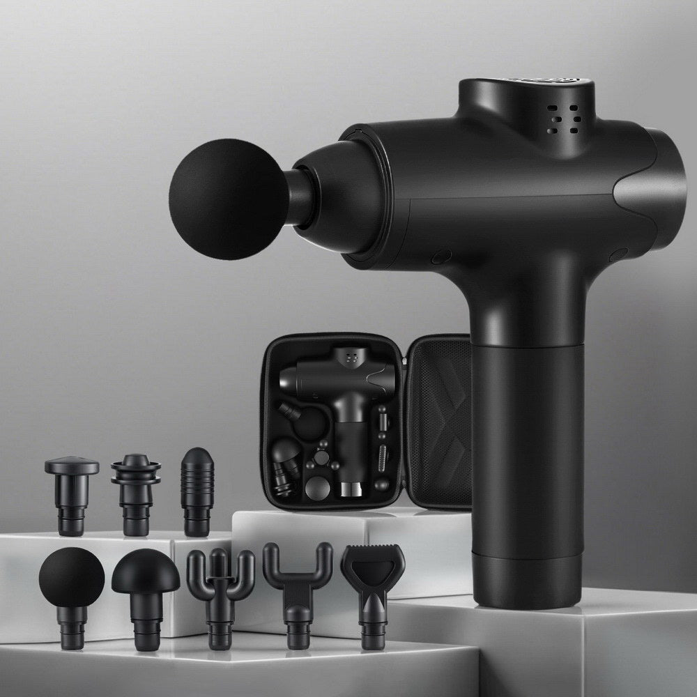 Massage Gun with 30 Speed 8 Heads Muscle Massager (Black)