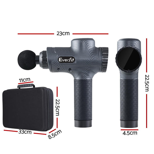 Massage Gun 30 Speed 6 Heads Muscle Massager (Grey)