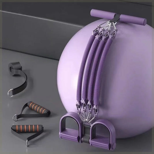 Multi-Functional Resistance Pedal Tension Rope (Purple)