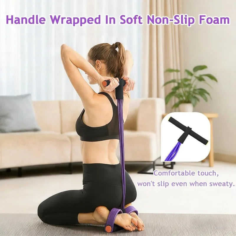 Six-Tube Pedal Resistance Band Fitness Trainer