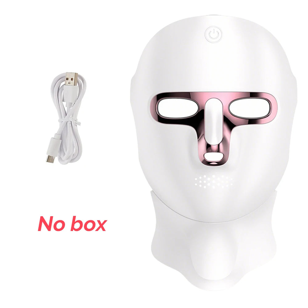 LED Facial Mask with Classic 7-Color Face Rejuvenation (No Box)
