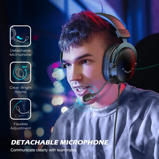 Headset Gaming 7.1 Surround Sound Wired Microphone