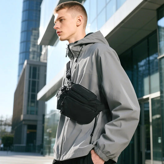 Men Chest Sling Bag with Waterproof Tactical Crossbody