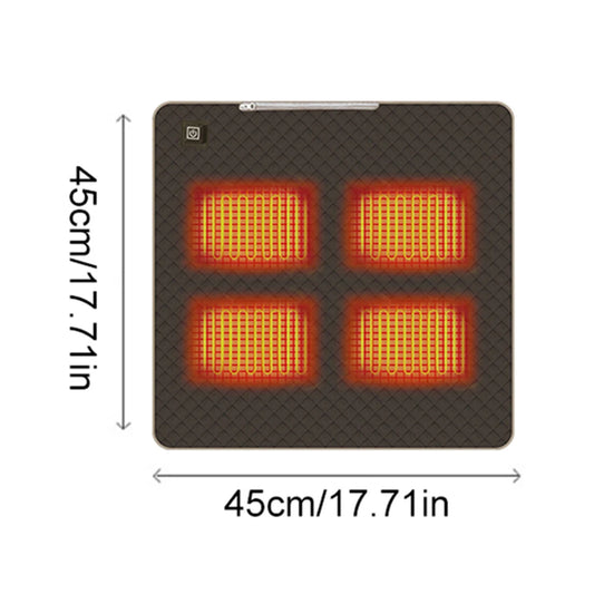 USB Heated Camping with Mat 4-Zone Thermostat