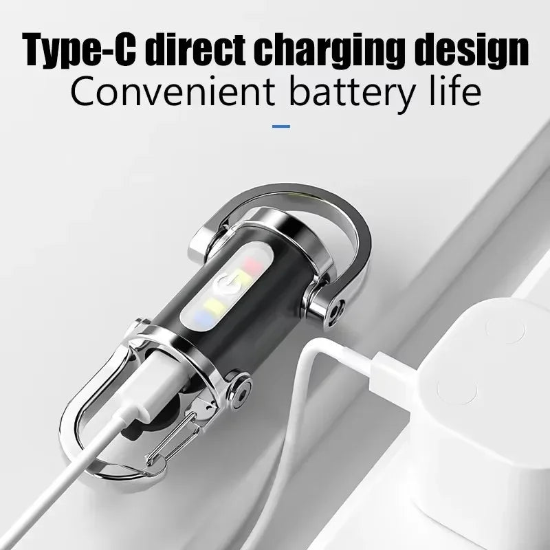 Emergency Light Keychain with Rechargeable COB