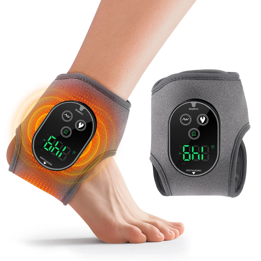 Ankle Massager with Electric Vibration Heating Foot Support