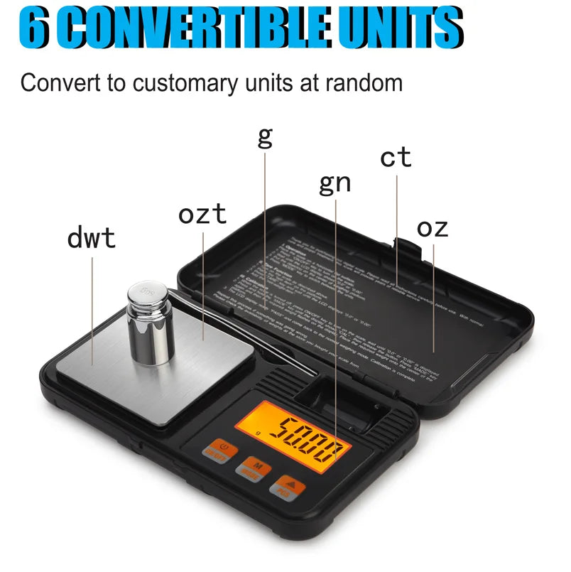 Digital Pocket Scale with Precision Jewelry Carat Mini Weighing