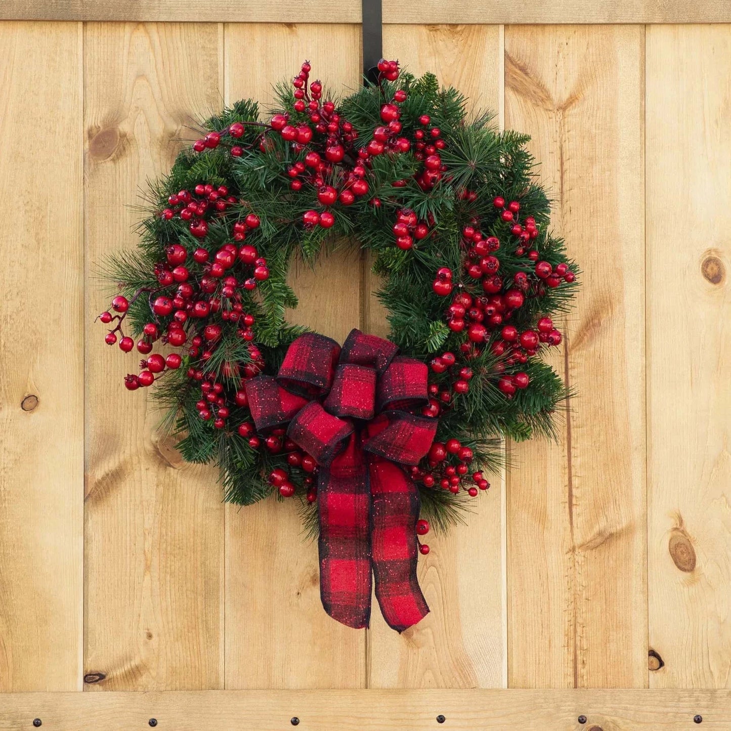 Best Christmas Wreath Red Berry Bow Front Door | Buy Online at Furniture Things Australia