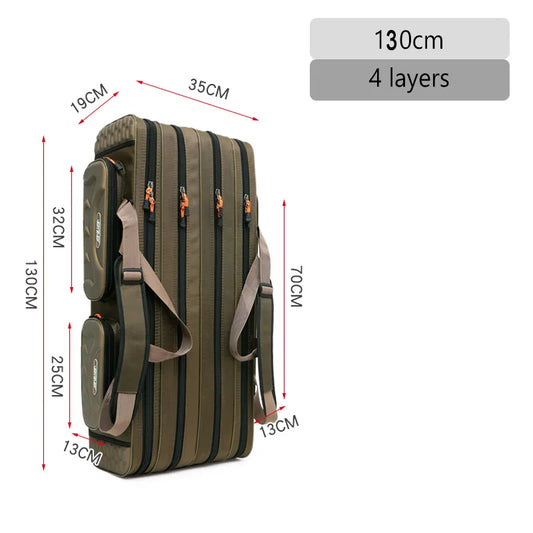 Multi-Layer Fishing Rod Reel Bag