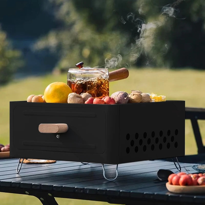 Charcoal Grill with Stainless Portable Nonstick