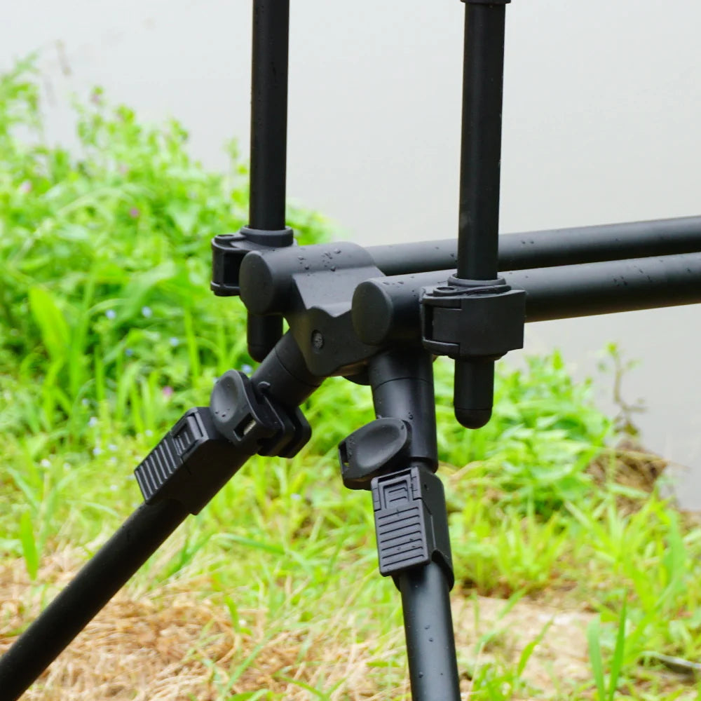 Fishing Rod Pod with Adjustable Triple Holder