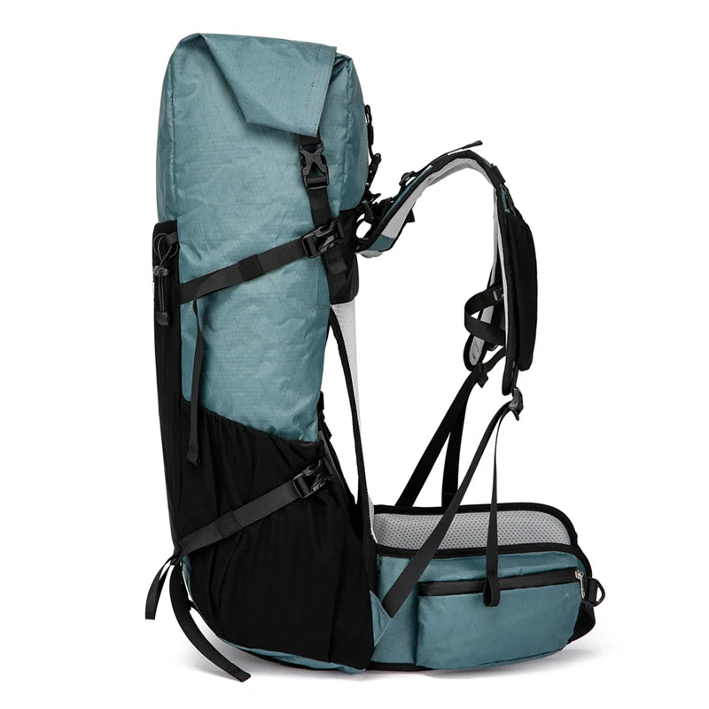 Backpack with 50L Roll Top Waterproof for Hiking