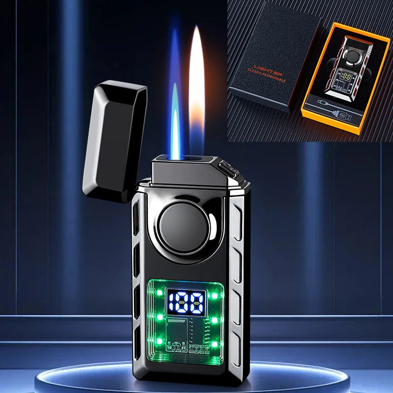 Rechargeable Jet Torch Lighter with Dual Flame