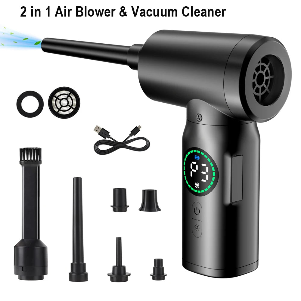 Air Duster Vacuum Cleaner 7500mAh Portable Cordless Blower