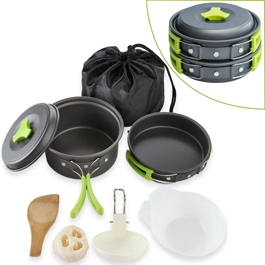 Aluminum Portable Camping Cookware Set