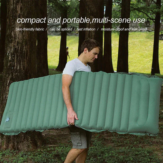 4-Inch Camping Mattress with Foot Pump Pillow