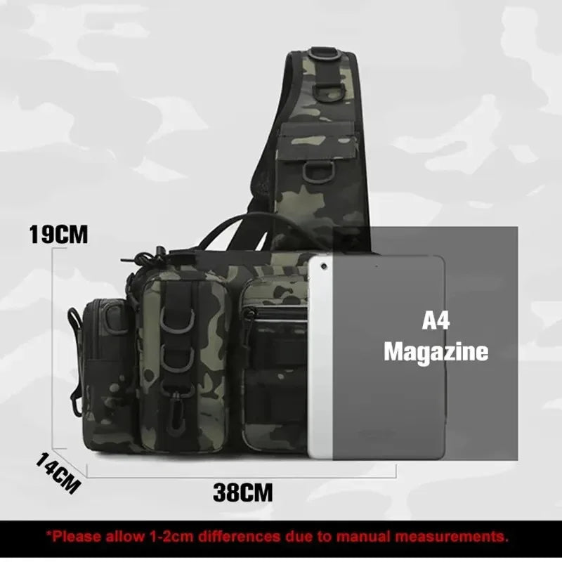 Fishing Tackle Backpack with Rod Holder