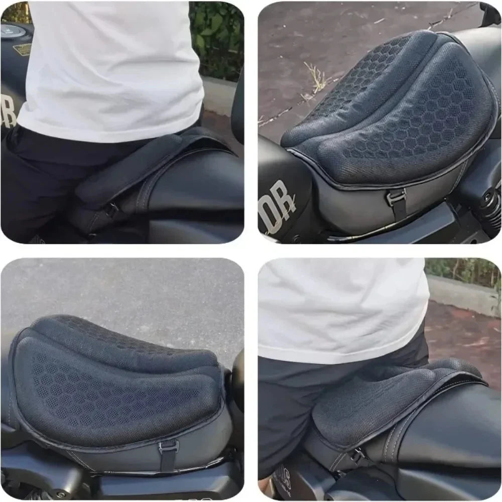Motorcycle Seat Cushion Honeycomb Gel Pressure Relief Pad