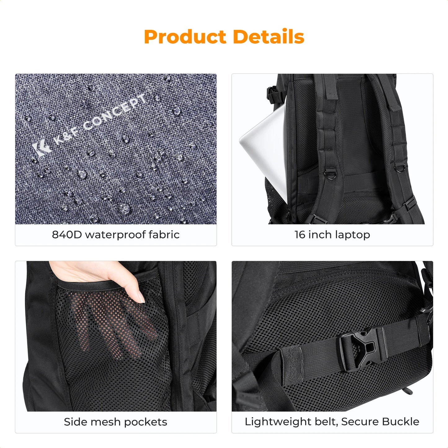 Camera Backpack for DSLR Laptop Tripod with Rain Cover