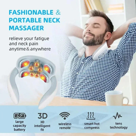 Neck Back Massager with Smart Heating Shoulder Device