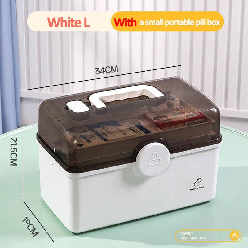 Medicine Box Large Capacity Portable First Aid Organizer