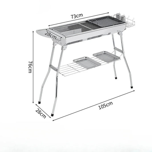 Portable Folding Charcoal Grill