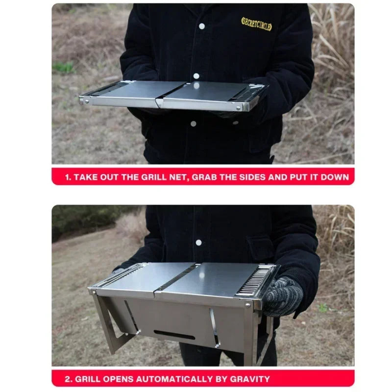 Stainless Steel Folding Barbecue Stove