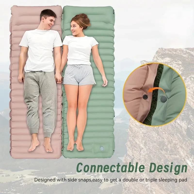 Camping Sleeping Inflatable Air Mattress Pillow