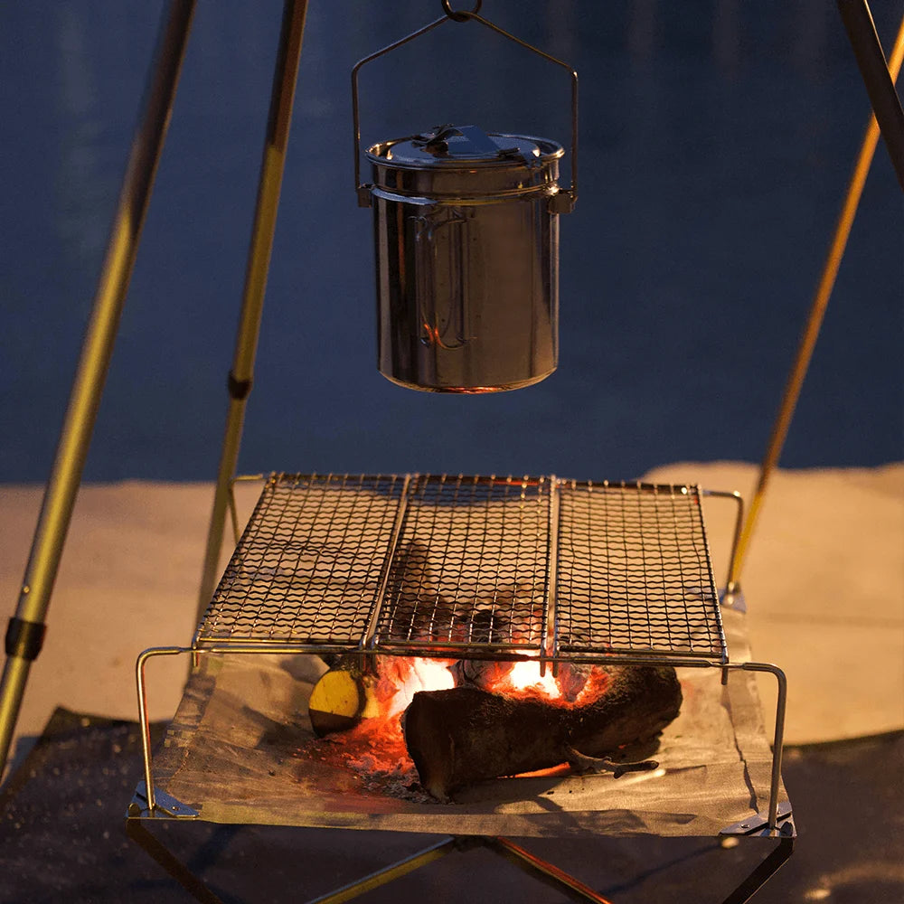 Foldable Stainless Steel Fire Pit Grill
