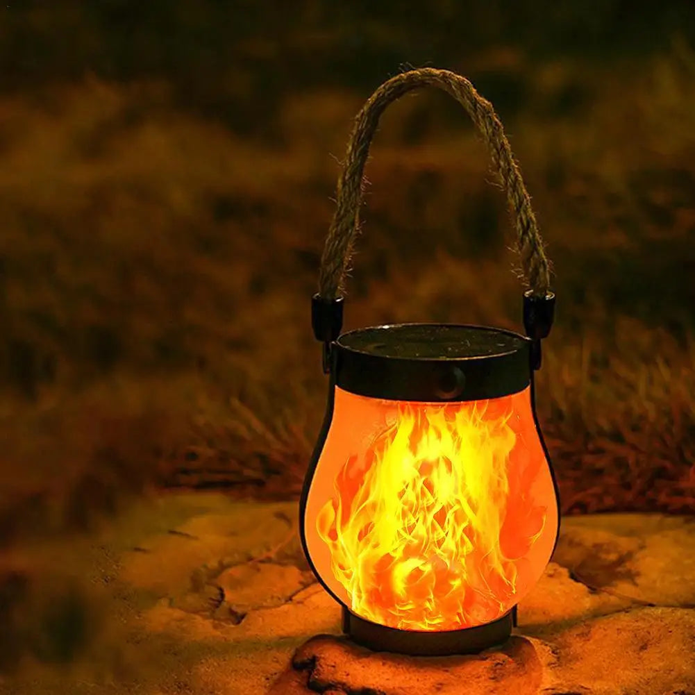 Rechargeable Waterproof Warm Flame Camping Lantern