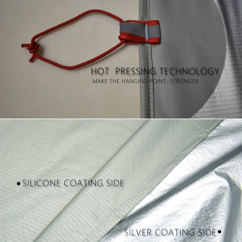 Ultralight Tarp with Sun Shelter 15D Nylon