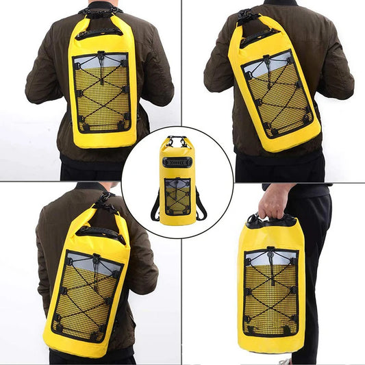 Dry Bag with Waterproof PVC Roll Top for Swimming
