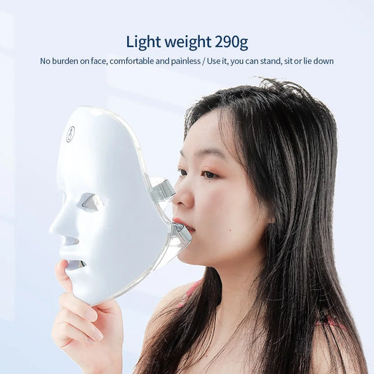 LED Face Mask with 7-Color Photon Skin Rejuvenation