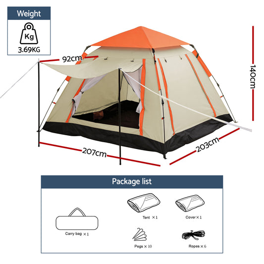 Pop Up Camping Tent (3-4 Person)