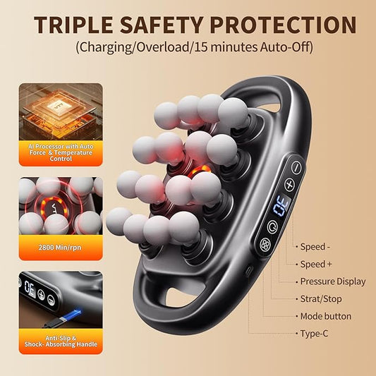 16-Head Massage Gun Set for Back Pain