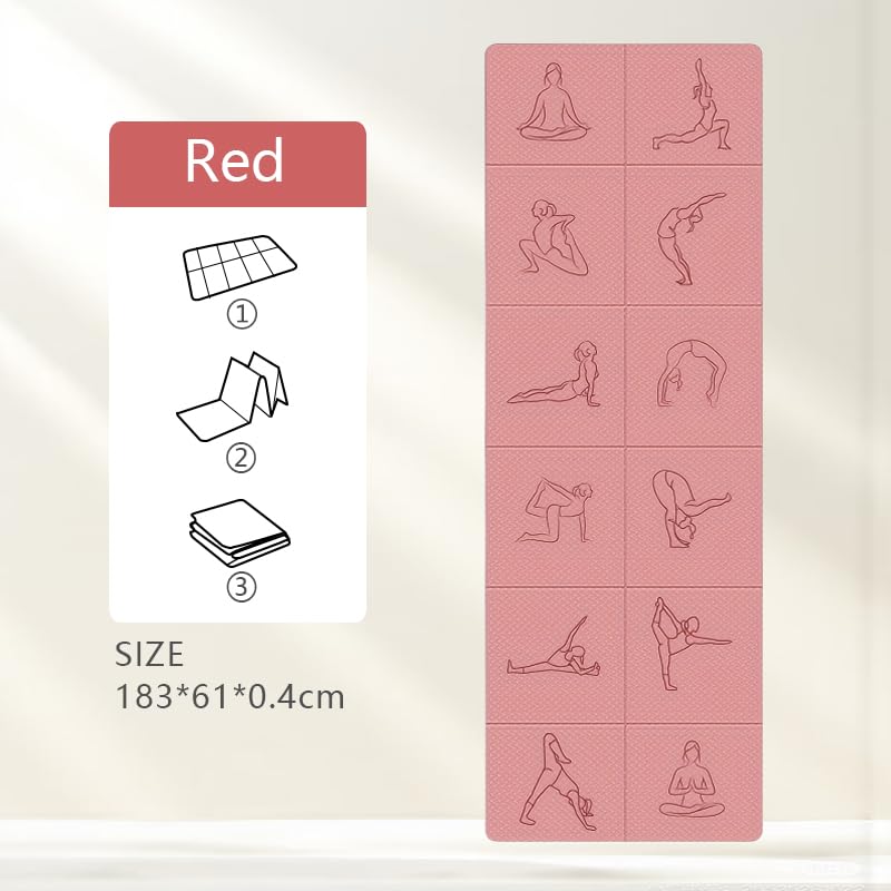 Dual-Sided Non-Slip TPE Exercise Mat for Yoga, Pilates, Kids Nap & Travel (Black)