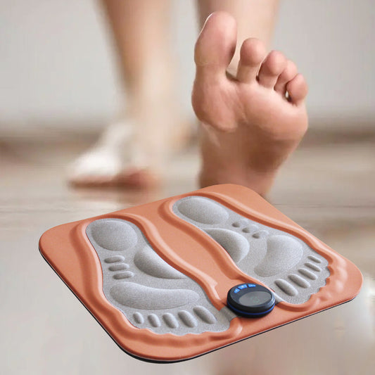 Smart Foot Massage Mat with 6 Modes & 15 Intensity Levels (Orange)