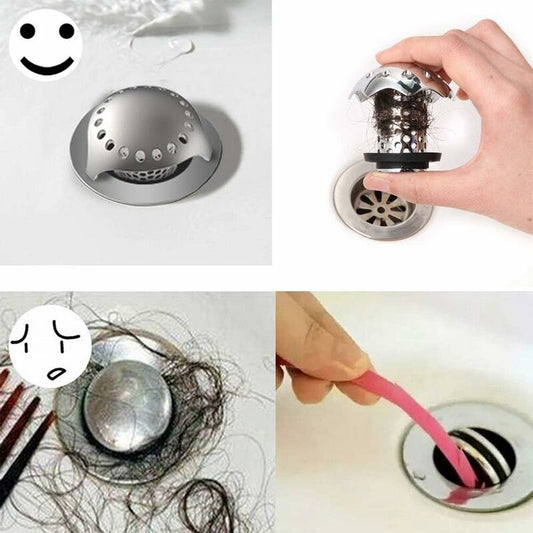 Bathtub Hair Catcher Stainless Steel Drain Hair Catcher Filter For Bathtub Fits Drain Sizes From 3.5Cm To 4.5Cm
