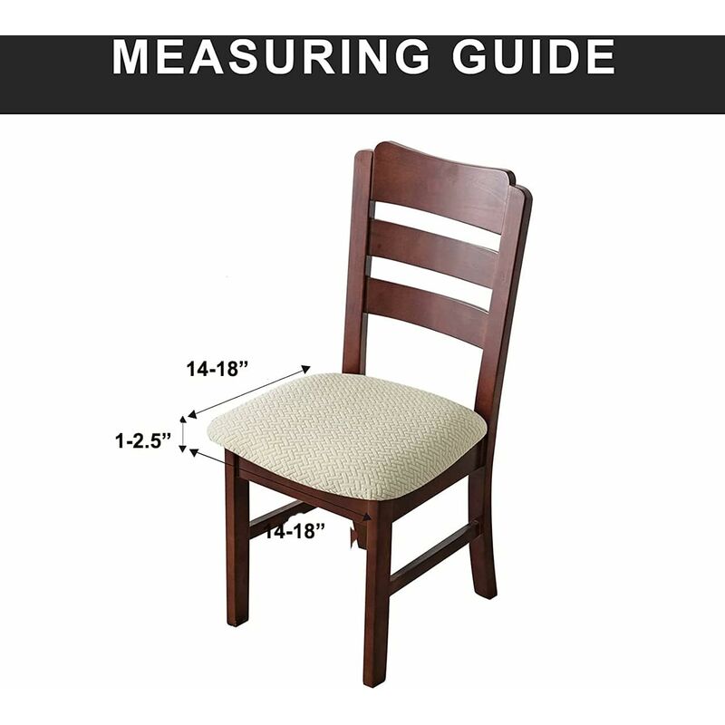 Chair Cover 2/4 Pieces Chair Cushion Cover Waterproof Chair Seat Cover Removable Washable Jacquard Elastic Chair Seat