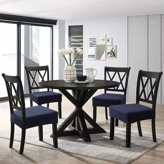 Diamond Lattice Waterproof Seat Covers For Dining ROom Chairs, Stretch Kitchen Chair Covers For Dining ROom, Seat