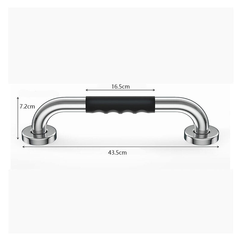 Black Safety Bathtub 40Cm, Non-Slip, Wall-Mounted Stainless Steel Grab Bar, For Bathroom Toilet Handle For