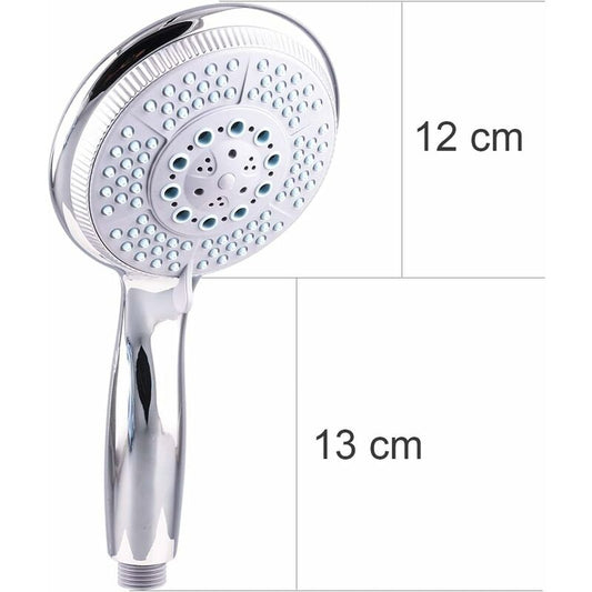 High Pressure Shower Head With 5 Adjustable Powerful Spray Modes, Universal Replacement Shower Head For Bathtub, 1/2"