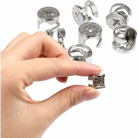 Cam Fittings 50 Pair Furniture Cabinet Panel Connection Ø15Mm Invisible Connector For Kitchen Cabinet, Cupboard, Wooden