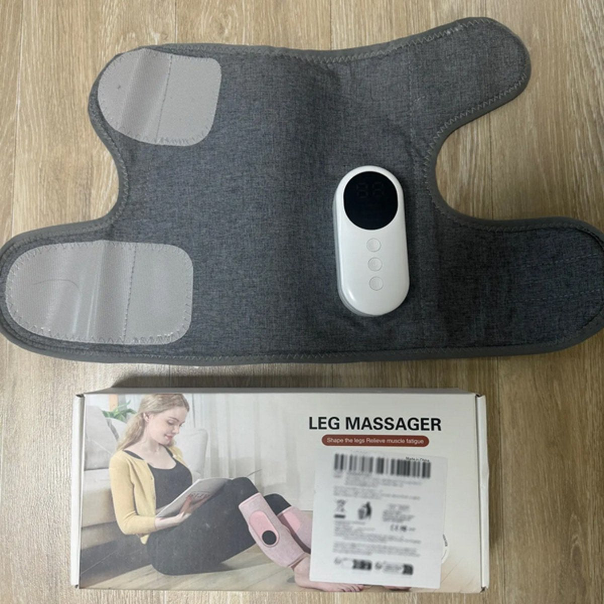 Leg massager for blood circulation (grey)